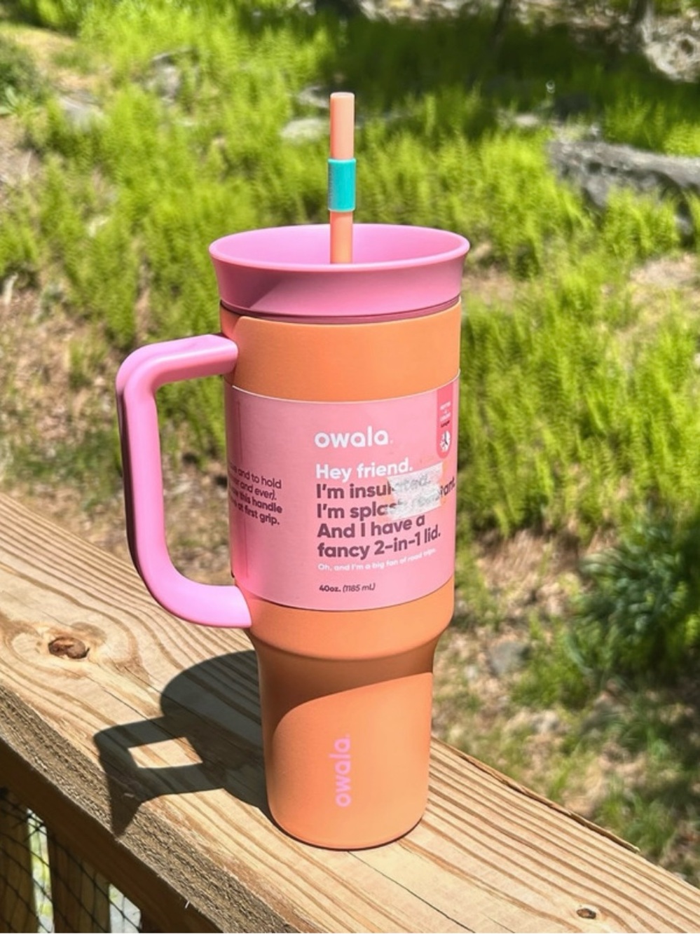 Owala 40oz Tumbler – Peach & Pink Colorway – New With Tag